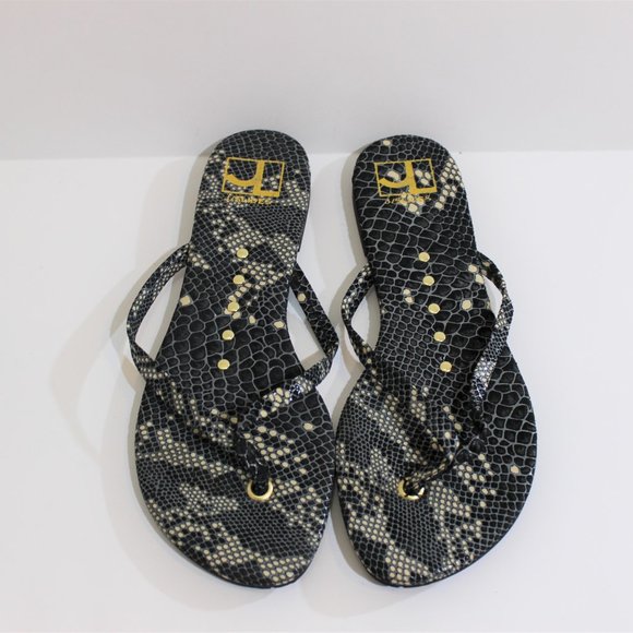 J/SLIDES Snake Print Flip Flop Sandals 7 - Picture 5 of 7